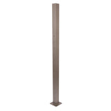 Deckorators Contemporary Cable 2.5-in x 2.5-in x 4-1/2-ft Textured Bronze Aluminum Deck Bottom Stair Post