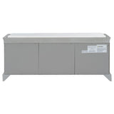 Qualler Modern Gray Wash Storage Bench with Storage 42.5-in x 15.9-in x 17.5-in