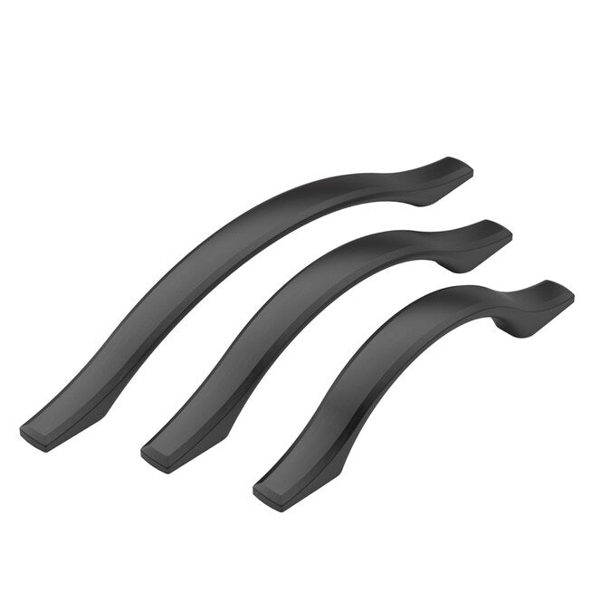allen + roth GRACE 3-3/4-in (96mm) Center to Center Matte Black Arch Handle Drawer Pull
