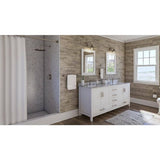 72 in. Adjustable Straight Decorative Tension Shower Rod in Brushed Nickel