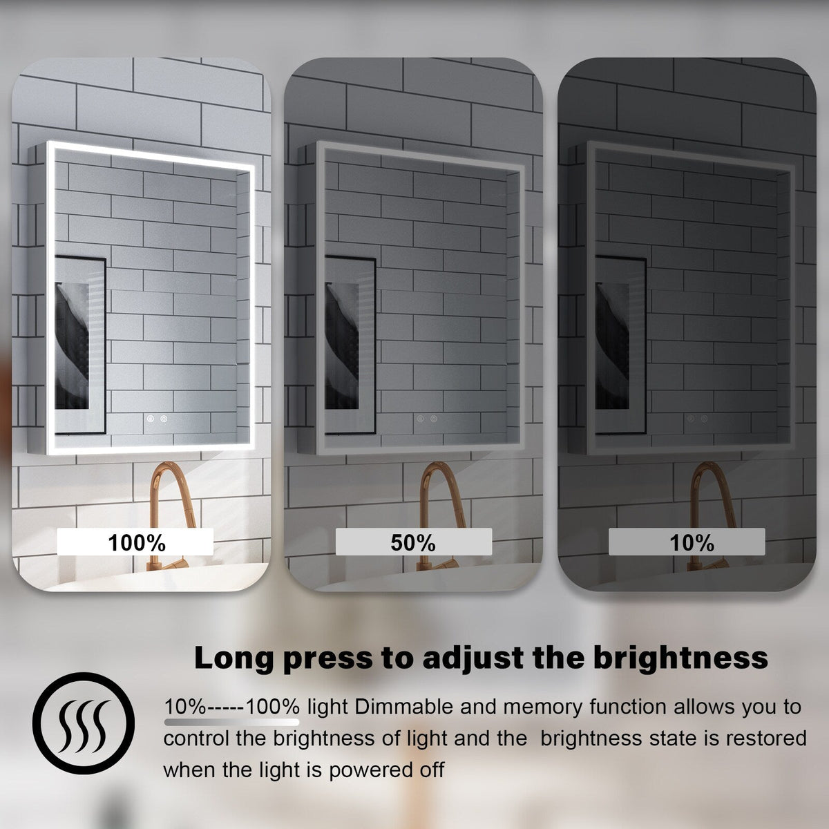 WELLFOR 24-in x 30-in Lighted LED Fog Free Surface/Recessed Mount Aluminum Mirrored Soft Close Medicine Cabinet