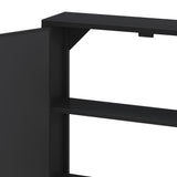 WELLFOR 24-in x 28-in Surface Mount Black Mirrored Soft Close Medicine Cabinet