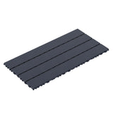 Bybafun 12-in x 24-in 24-Pack Gray Prefinished PVC Deck Tile (48-sq ft)