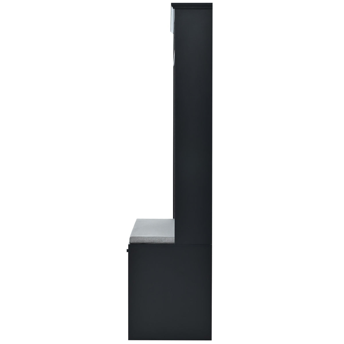 ModernLuxe Modern 40.6-in Black Wood Hall Tree