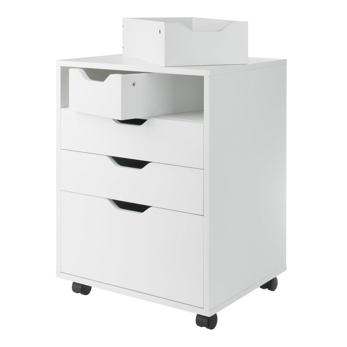Winsome Wood Halifax White 4-Drawer 19.21-in File Cabinet