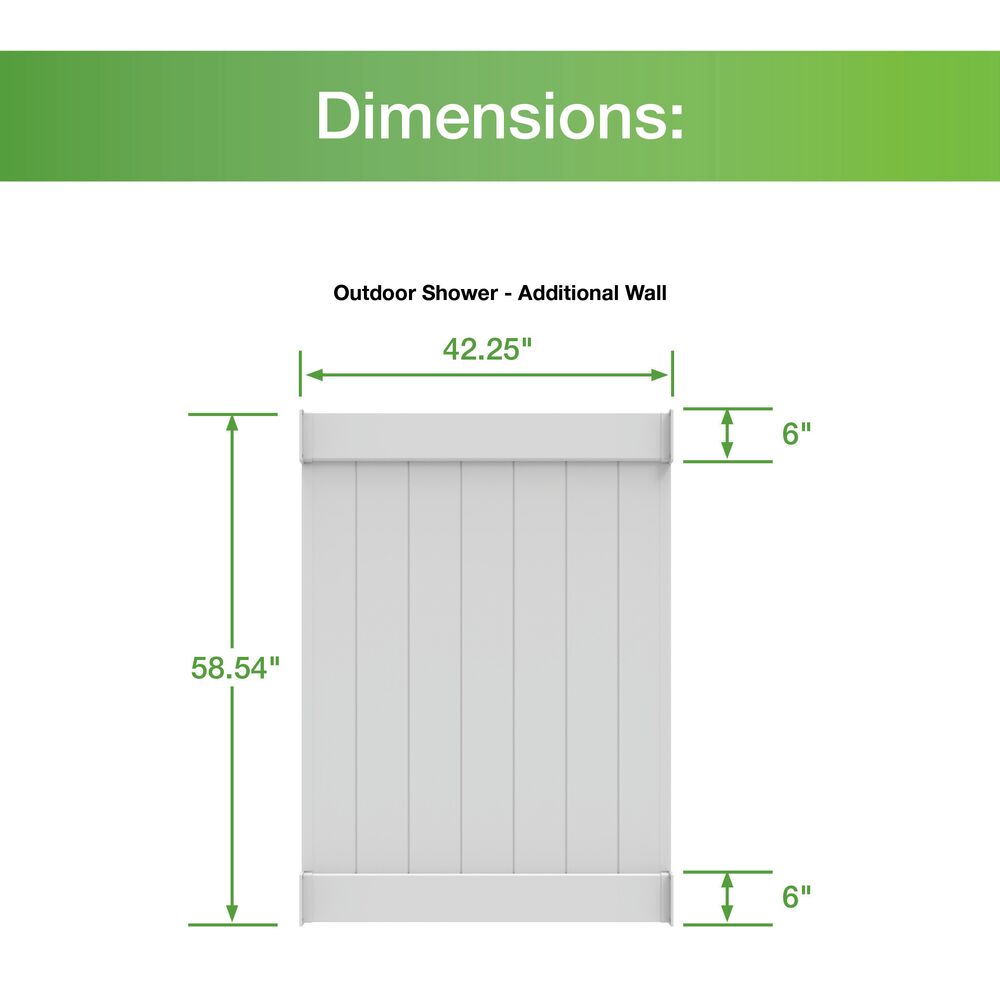 Freedom 5-ft H x 3.5-ft W White Privacy Vinyl Flat-top Fence Panel (Unassembled)