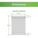 Freedom 5-ft H x 3.5-ft W White Privacy Vinyl Flat-top Fence Panel (Unassembled)