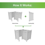 Freedom 5-ft H x 3.5-ft W White Privacy Vinyl Flat-top Fence Panel (Unassembled)