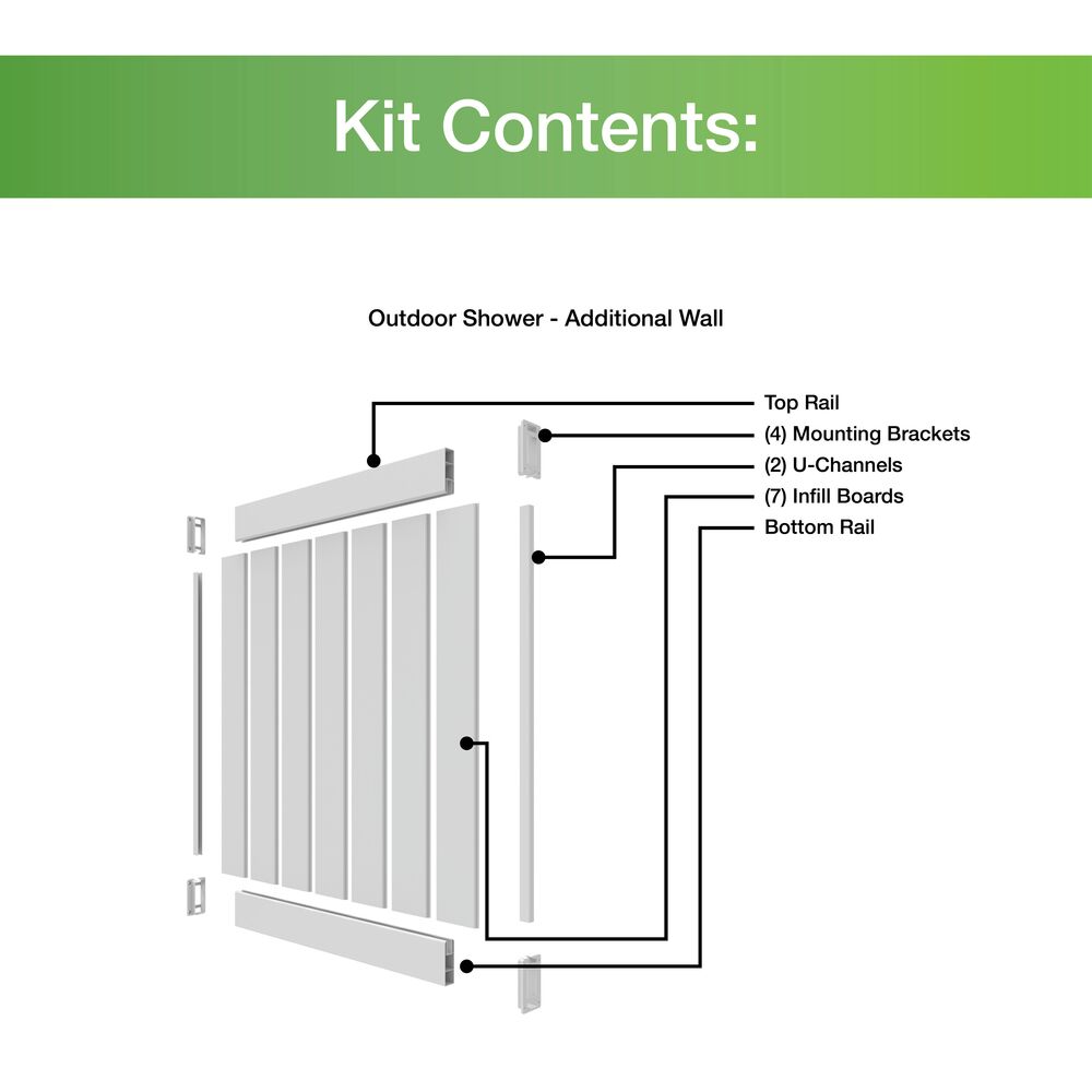Freedom 5-ft H x 3.5-ft W White Privacy Vinyl Flat-top Fence Panel (Unassembled)