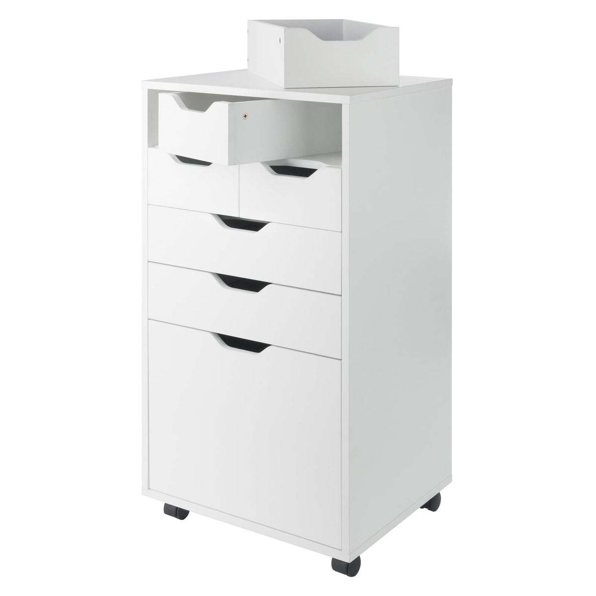 Winsome Wood Halifax White 6-Drawer 19.21-in File Cabinet