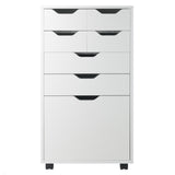Winsome Wood Halifax White 6-Drawer 19.21-in File Cabinet