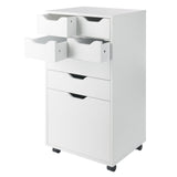 Winsome Wood Halifax White 6-Drawer 19.21-in File Cabinet