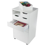 Winsome Wood Halifax White 6-Drawer 19.21-in File Cabinet