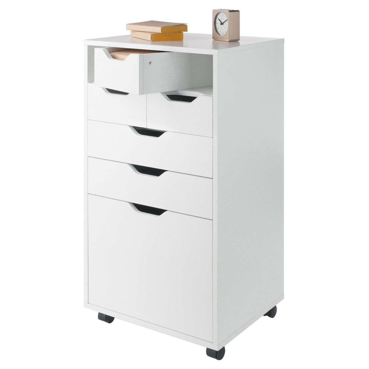 Winsome Wood Halifax White 6-Drawer 19.21-in File Cabinet
