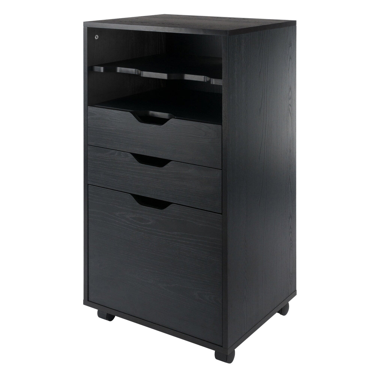 Winsome Wood Halifax Black 6-Drawer 19.21-in File Cabinet