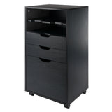 Winsome Wood Halifax Black 6-Drawer 19.21-in File Cabinet