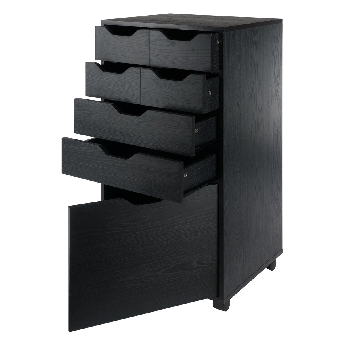 Winsome Wood Halifax Black 6-Drawer 19.21-in File Cabinet