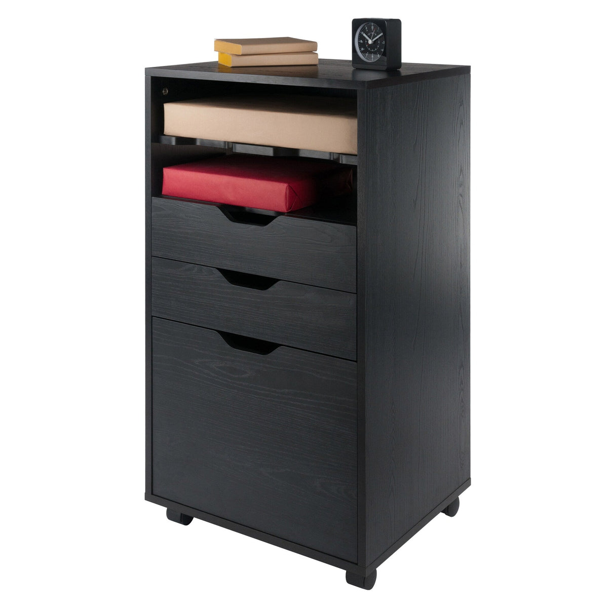 Winsome Wood Halifax Black 6-Drawer 19.21-in File Cabinet
