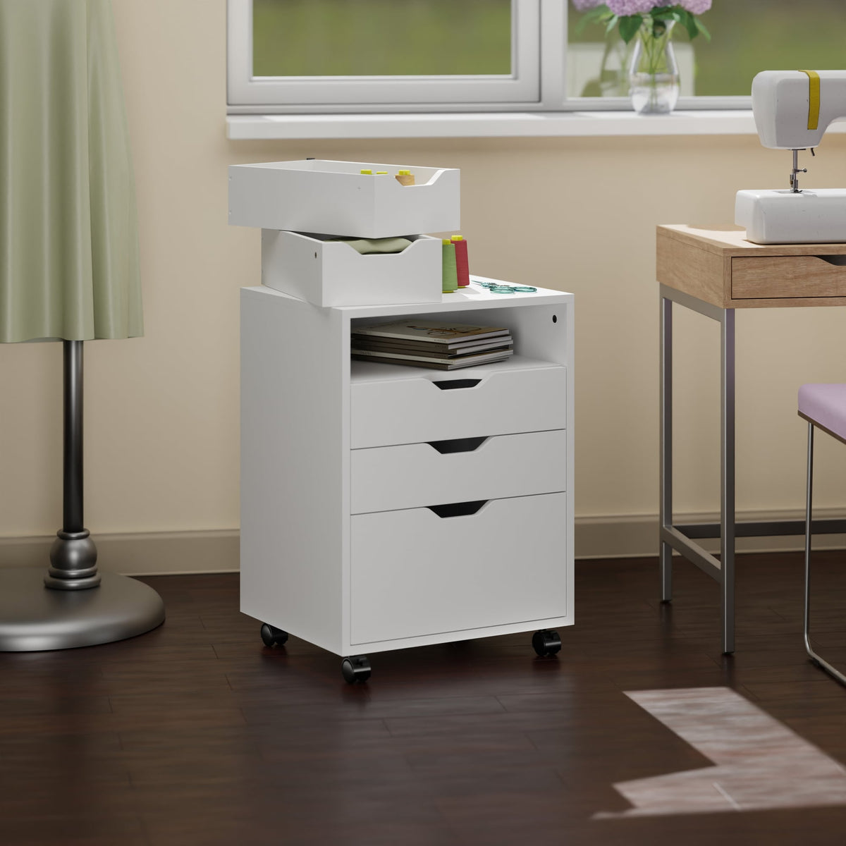 Winsome Wood Halifax White 4-Drawer 19.21-in File Cabinet