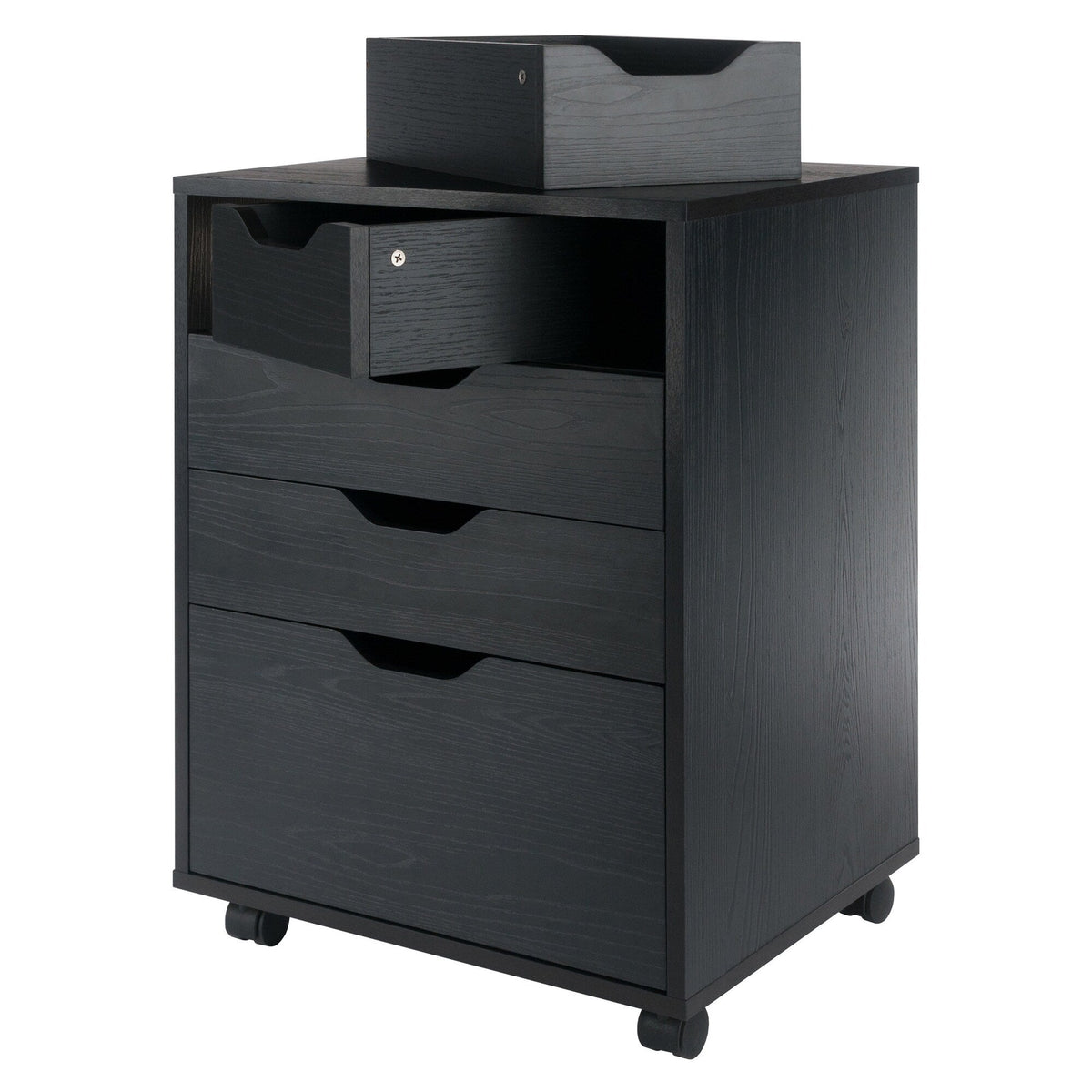 Winsome Wood Halifax Black 4-Drawer 19.21-in File Cabinet