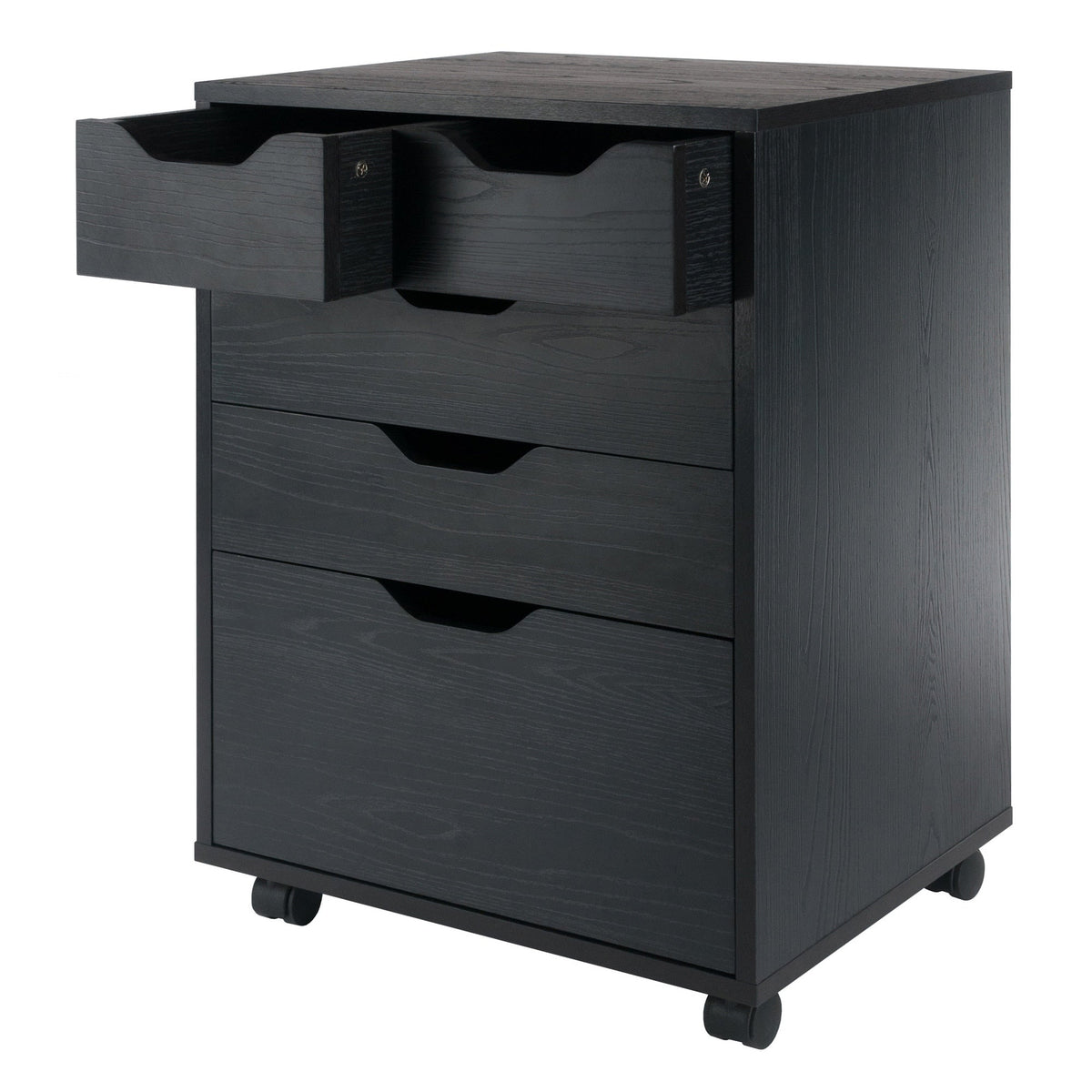 Winsome Wood Halifax Black 4-Drawer 19.21-in File Cabinet