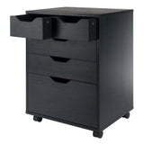 Winsome Wood Halifax Black 4-Drawer 19.21-in File Cabinet