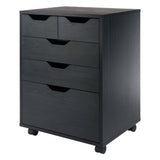 Winsome Wood Halifax Black 4-Drawer 19.21-in File Cabinet