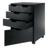 Winsome Wood Halifax Black 4-Drawer 19.21-in File Cabinet