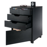 Winsome Wood Halifax Black 4-Drawer 19.21-in File Cabinet