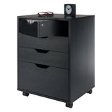 Winsome Wood Halifax Black 4-Drawer 19.21-in File Cabinet