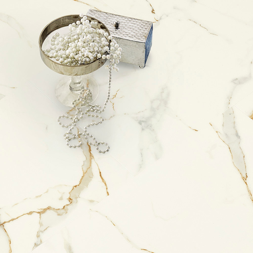 Pergo Rome Marble White Waterproof Luxury Vinyl Tile Flooring