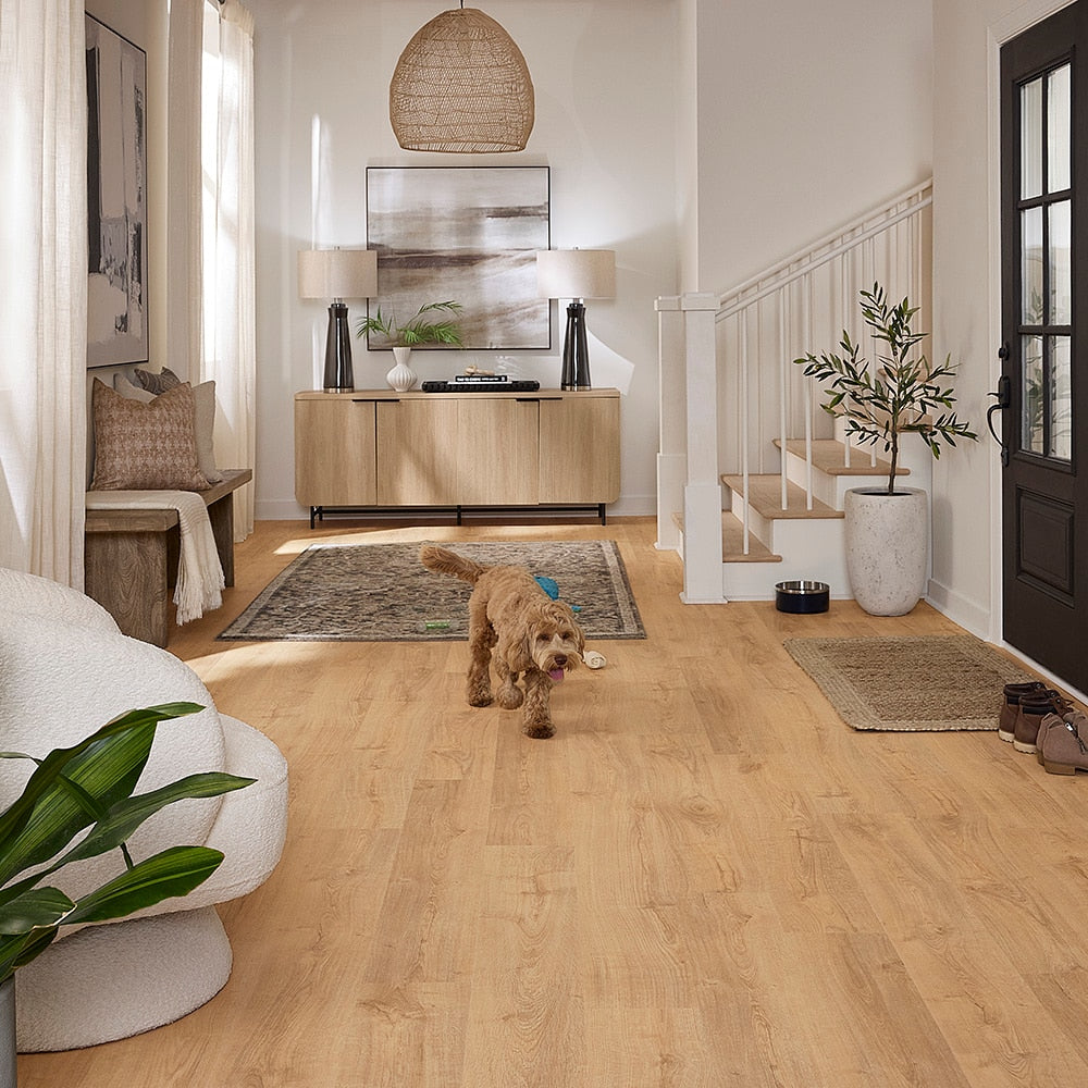 Pergo DuraCraft Bruges Oak Brown 22-mil Waterproof Interlocking Luxury Vinyl Plank