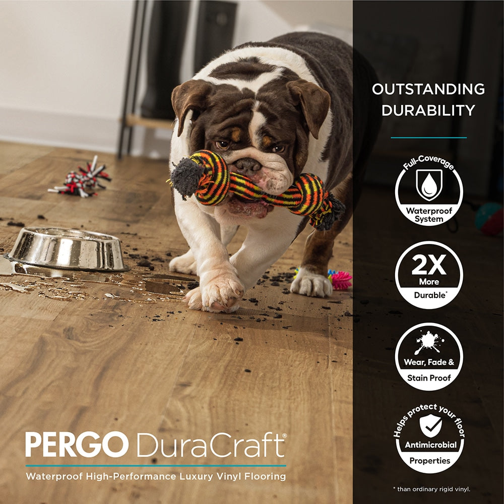 Pergo Verona Marble Off-white Luxury Vinyl Tile Flooring - Waterproof, 22-mil, 21.18 sq ft/Carton