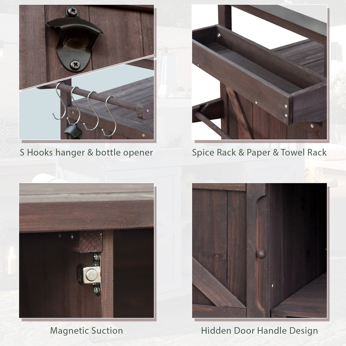 BABOOM Brown Wood Base with Stainless Steel Metal Top Rolling Kitchen Island (18.5-in x 50.25-in x 36.3-in)