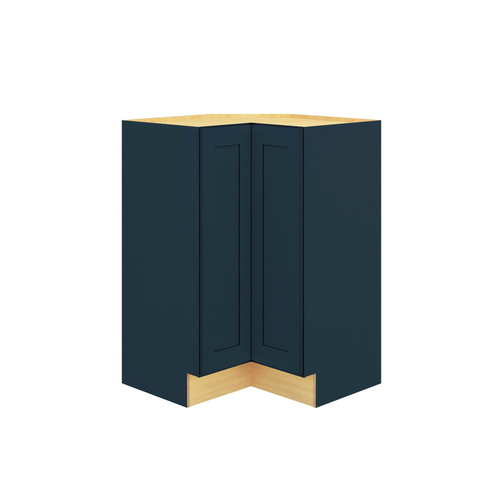 Diamond Express Jamestown 33-in W x 34.5-in H x 24-in D Regatta Blue L-shaped Corner Base Fully Assembled Plywood Cabinet (Recessed Panel Shaker Style)