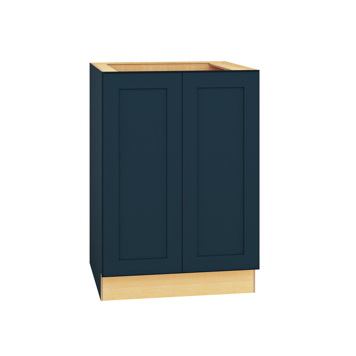 Diamond Express Jamestown 24-in W x 34.5-in H x 24-in D Regatta Blue Base Fully Assembled Plywood Cabinet (Recessed Panel Shaker Door Style)