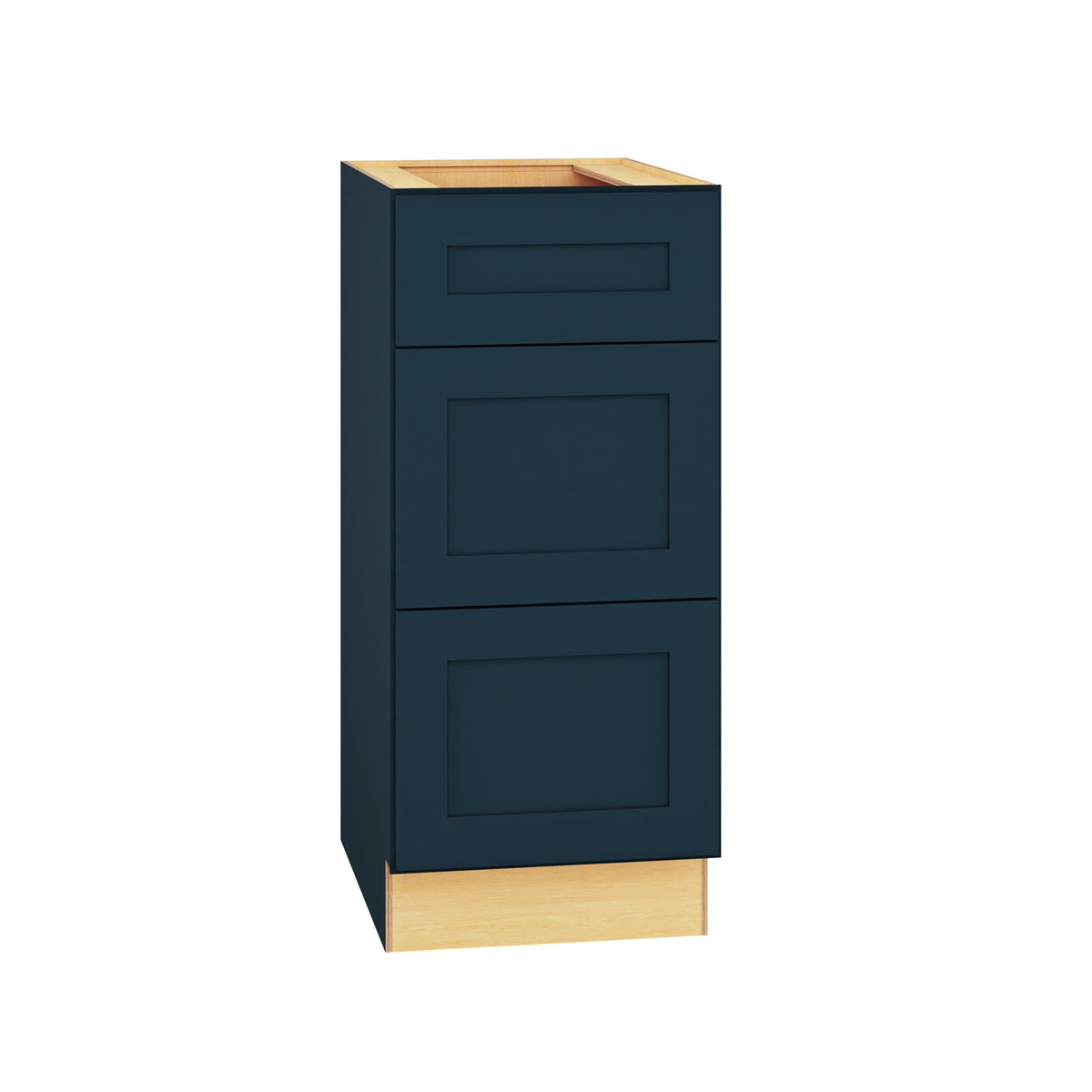 Diamond Express Jamestown 15-in W x 34.5-in H x 21-in D Regatta Blue 3-Drawer Wood Wall-mount Cabinet Banks