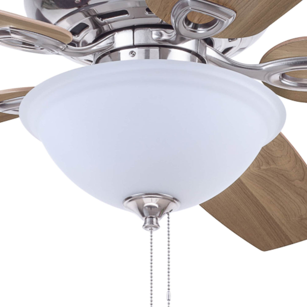 Harbor Breeze Coastal Creek 52-in Brushed Nickel LED Indoor Ceiling Fan with Light Kit (5-Blade)