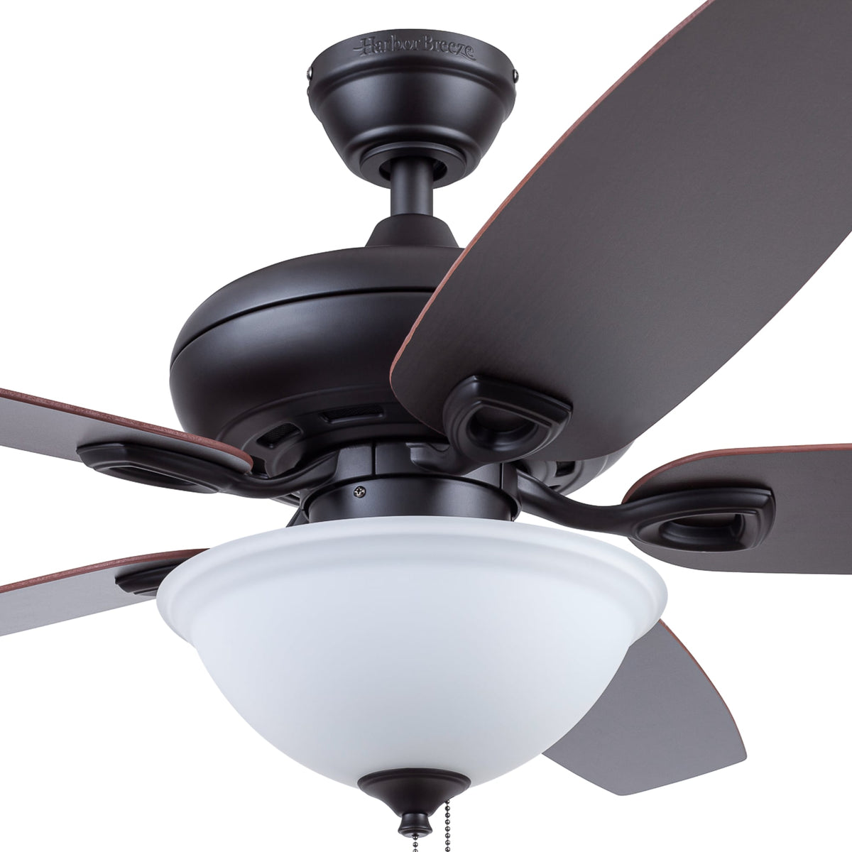 Harbor Breeze Coastal Creek 52-in Bronze LED Indoor Ceiling Fan with Light Kit, Reversible Toffee/Cocoa Blades (5-Blade)