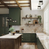 Progress Lighting Briarwood 4-Light Black Farmhouse Chandelier