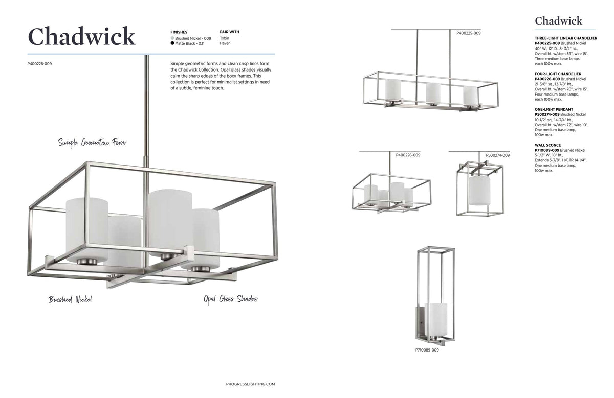 Progress Lighting Chadwick 3-Light Black Traditional Etched Glass Linear Large Hanging Kitchen Island Light