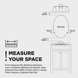 allen + roth 21-in x 31-in Surface Mount Frameless Mirrored Oval Medicine Cabinet