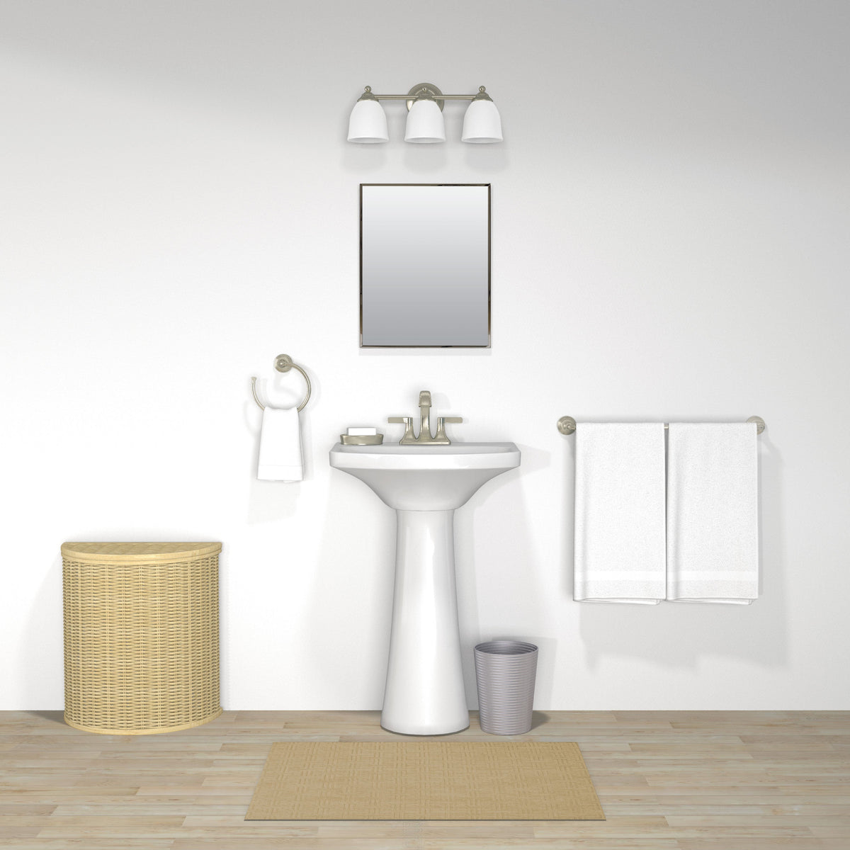 Project Source 16.13-in x 20.13-in Surface/Recessed Mount Stainless Steel Mirrored Medicine Cabinet