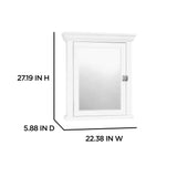 Zenna Home 22.38-in x 27.19-in Surface Mount White Mirrored Medicine Cabinet