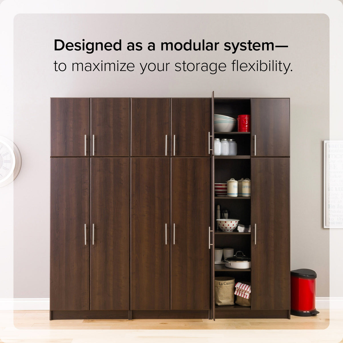 Prepac Elite 32-in W x 65-in H Wood Composite Espresso Freestanding Utility Storage Cabinet