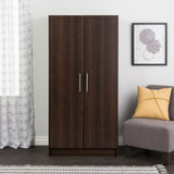 Prepac Elite 32-in W x 65-in H Wood Composite Espresso Freestanding Utility Storage Cabinet
