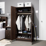Prepac Elite 32-in W x 65-in H Wood Composite Espresso Freestanding Utility Storage Cabinet