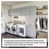 Prepac Elite 32-in W x 65-in H Wood Composite Light Gray Freestanding Utility Storage Cabinet