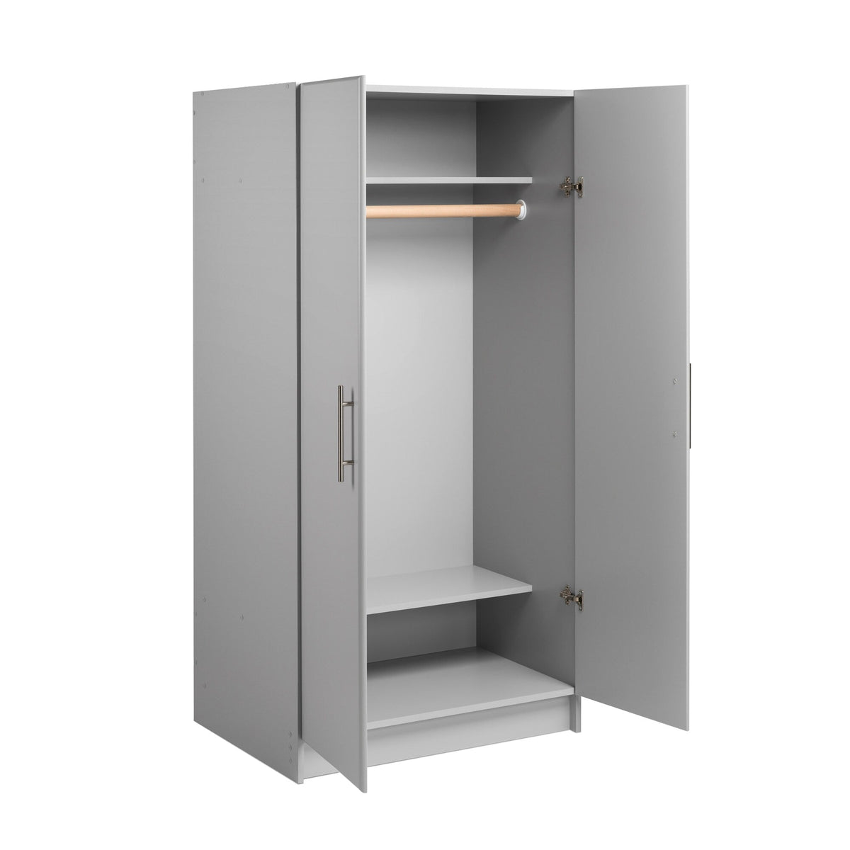 Prepac Elite 32-in W x 65-in H Wood Composite Light Gray Freestanding Utility Storage Cabinet
