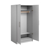 Prepac Elite 32-in W x 65-in H Wood Composite Light Gray Freestanding Utility Storage Cabinet